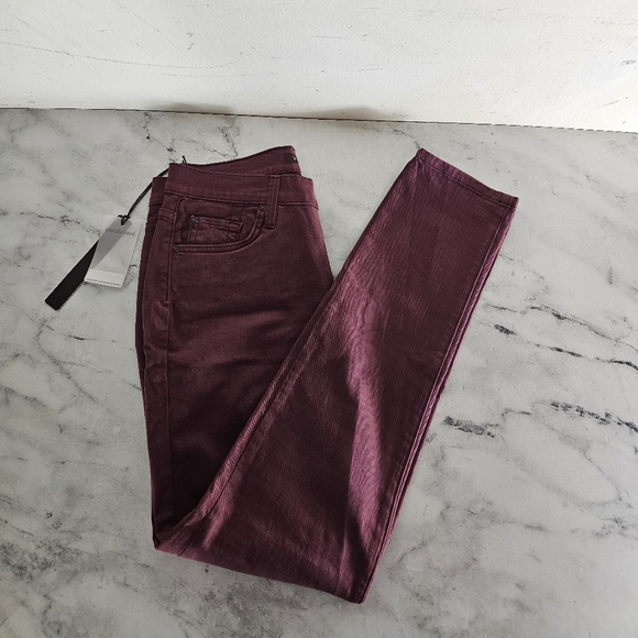 James Jeans Twiggly Legging Mid Rise Burgundy Jeans 30 NWT - Picture 4 of 7